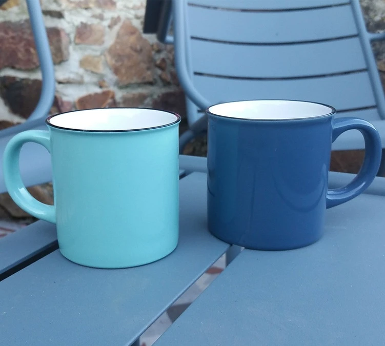 Mug Retro Bleu - 250 Ml - AOC 3 Mug Retro Bleu - 250 Ml - AOC – Image 3
