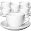 6 Tasses Cappuccino Et Sous-tasses 15 Cl Porcelaine Competition Palermo - Ancap