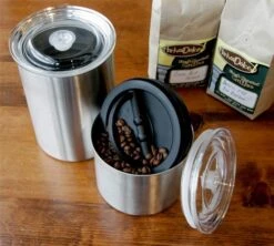 Boîte Conservatrice Inox Argent Avec Vide D'air 500g - Airscape -Café De Qualité airscape5 2