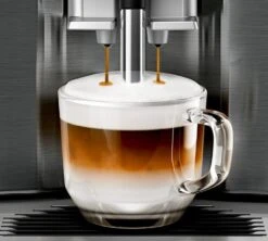 SIEMENS EQ.300 S500 TI355209RW Noir Et Inox Garantie 3 Ans -Café De Qualité boisson lactee eq300 s500 siemens