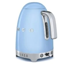 Bouilloire SMEG KLF04PBEU Bleu Azur - Température Réglable + Offre Cadeau -Café De Qualité bouil azur bouton