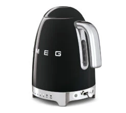 Bouilloire SMEG - Température Réglable - KLF04BLEU Noire 1,7 L + Offre Cadeau -Café De Qualité bouilloire noire vernis smeg
