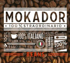 1kg Café En Grain 100% Straordinario Gran Miscela - MOKADOR -Café De Qualité cafeengrainmokadorcastellarimarque