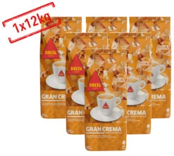 Lot Café En Grain Gran Crema Delta Cafés - 12x1Kg
