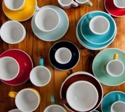 6 Tasses Café Latte Et Sous-tasses Egg 30cl River Blue - Loveramics -Café De Qualité egg collection 5