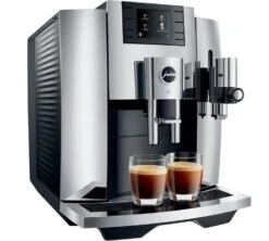 JURA E8 Chrome EB Smart Connect Offert Garantie 3 Ans -Café De Qualité expresso broyeur jura e8 chrome lateral