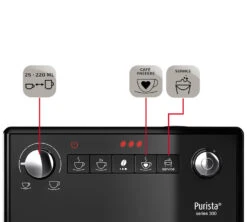 MELITTA Purista® F230-104 Noir Mat Garantie 3 Ans -Café De Qualité expresso broyeur melitta purista noir mat profil