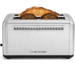 Grille Pain GP540A Inox 2 Fentes Extra Longues - Riviera Et Bar -Café De Qualité grille pain riviera et bar gp540a 3