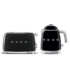 Set Petit-Déjeuner Grille-Pain TSF01BLEU Et Bouilloire KLF05BLEU Noir - SMEG