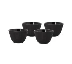 Lot De 4 Tasses En Fonte Noire 12cl - The Kitchenette