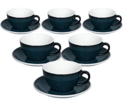 Tasses - LOVERAMICS - Cappuccino Et Sous-tasses Night Sky Egg 20 Cl