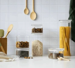 Boîte De Conservation Carrée En Verre 800ml - PEBBLY 5 Boîte De Conservation Carrée En Verre 800ml - PEBBLY -Café De Qualité mixte 1