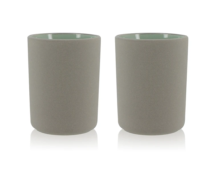 Mugs Isothermes OGO Living En Grès Gris 20cl X2 1 Mugs Isothermes OGO Living En Grès Gris 20cl X2