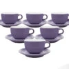 Tasses - ORIGAMI - Tasses Et Sous Tasses Latte Bowl Violet 19cl X6