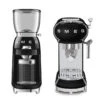 Set Petit-Déjeuner Machine Expresso ECF01BLEU Et Moulin à Café CGF01BLEU Noir - SMEG