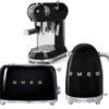 Set Petit-Déjeuner (Toaster - Machine Expresso - Bouilloire) Noir - SMEG