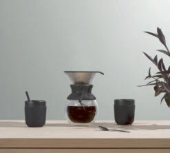 Set De 2 Mugs Douro Double Paroi - Porcelaine Noire - 10cl - BODUM -Café De Qualité porcelaine noir1