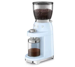Moulin à Café SMEG Bleu Azur CGF01PBEU Années 50 -Café De Qualité smeg broyeur bleu 3
