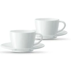 Set 2 Tasses Cappuccino Avec Soucoupes - Jura