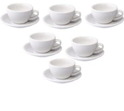 6 Tasses Cappucino Et Sous-tasses Egg 20 Cl Blanc - Loveramics
