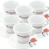 Lot De 6 Tasses Et Sous-tasses Cappuccino 15 Cl - Cosmaï Caffè
