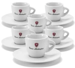 Lot De 6 Tasses Et Sous Tasse Espresso Blanche - Tonino Lamborghini -
