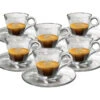 Caffè Vergnano Tasses - CAFFE VERGNANO - Tasses Et Sous-tasses En Verre 5cl X6