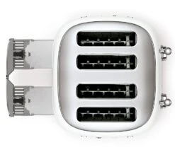 Toaster TSF03WHEU 4 Tranches Blanc - SMEG -Café De Qualité toaster4tr blanc