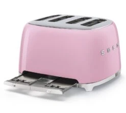 Grille-pain TSF03PKEU 4 Tranches Rose Vernis - SMEG -Café De Qualité toaster4tr rose3