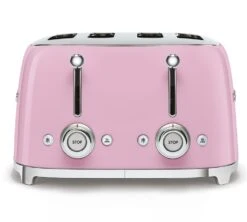 Grille-pain TSF03PKEU 4 Tranches Rose Vernis - SMEG -Café De Qualité toaster4tr rose4