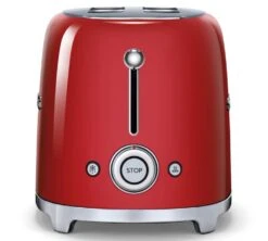 Grille-pain SMEG TSF01RDEU 2 Tranches Rouge -Café De Qualité toaster rouge boutons