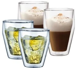 Verres Double Paroi BODUM - Titlis 25 + 35cl -Café De Qualité tutlispack4 taillesdif 1